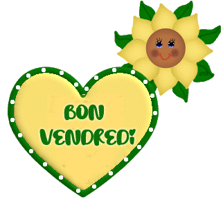Gif animé Bon vendredi coeur jaune